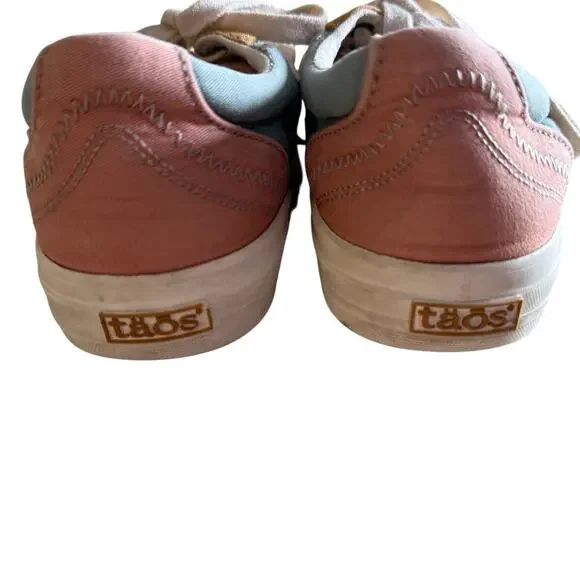 Taos Shoes Womens Star Canvas Lace Up Casual Comfort Sneakers Pink Multi 7.5145 - Picture 4 of 9